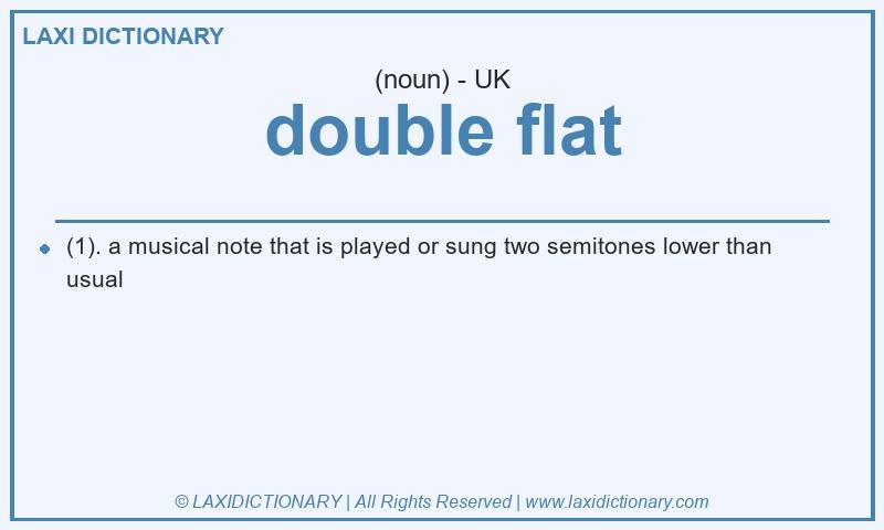 Definition double flat in British English