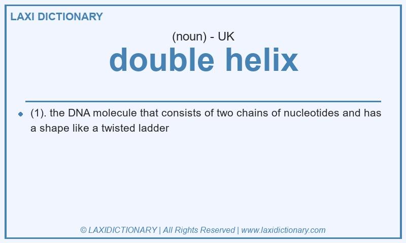 Definition double helix in British English