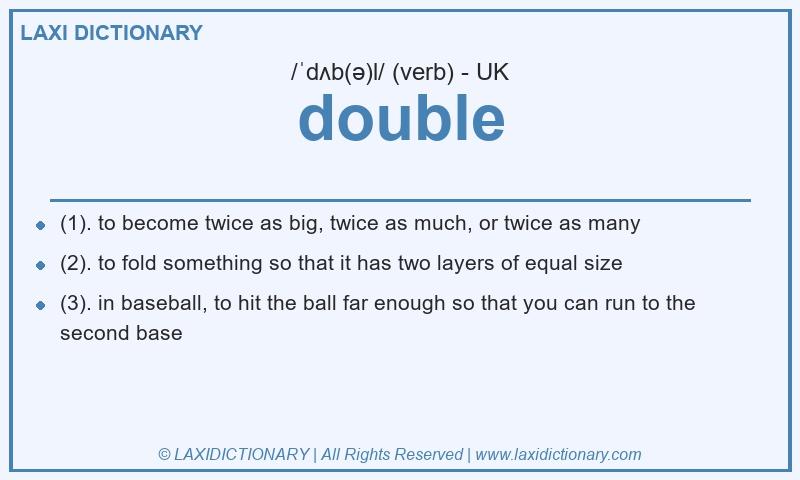 Definition double in British English