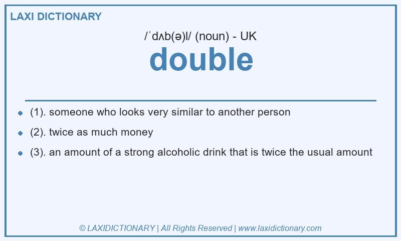 Definition double in British English