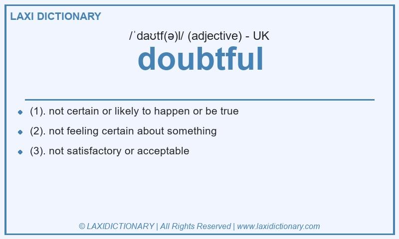 Definition doubtful in British English