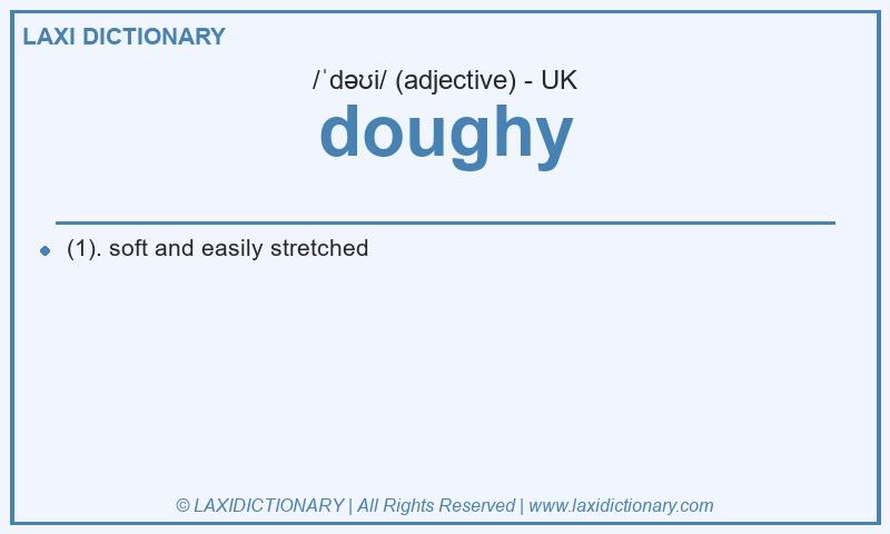 Definition doughy in British English
