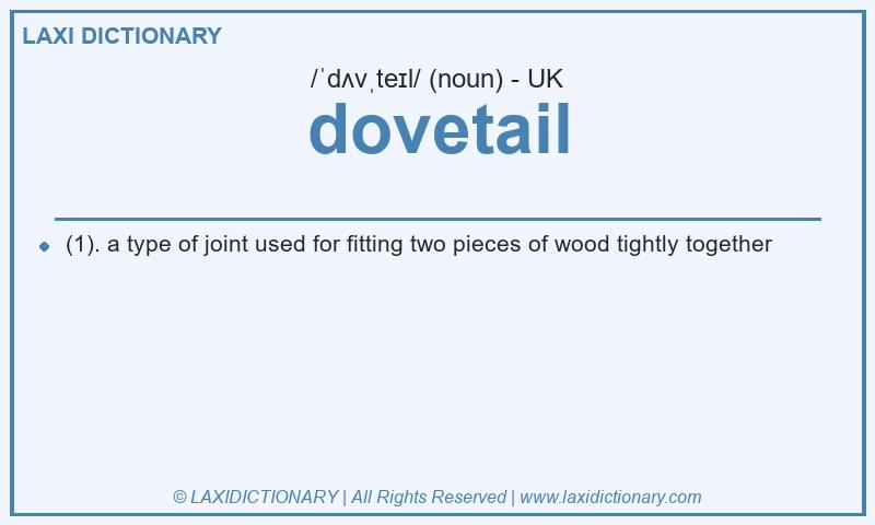 Definition dovetail in British English