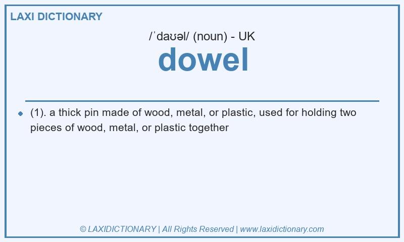 Definition dowel in British English