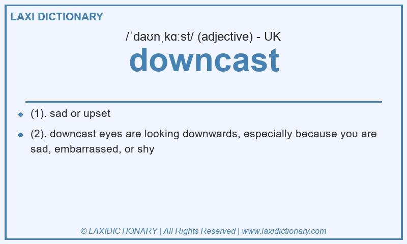 Definition downcast in British English