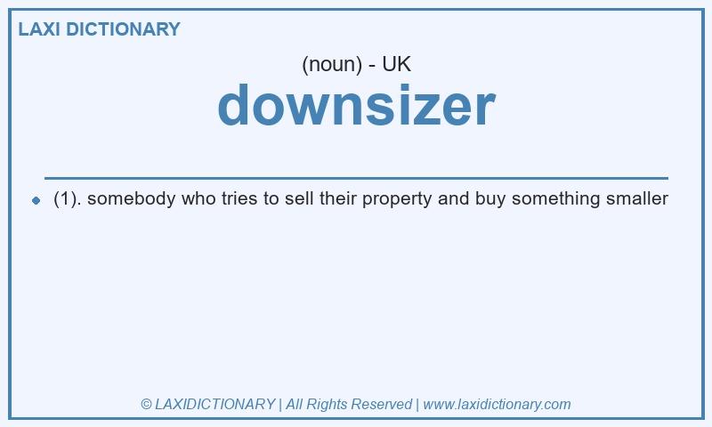 Definition downsizer in British English