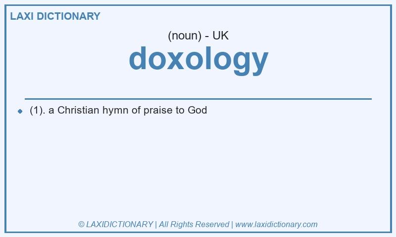 Definition doxology in British English