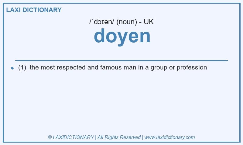 Definition doyen in British English