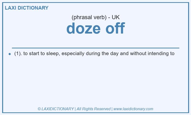 Definition doze off in British English