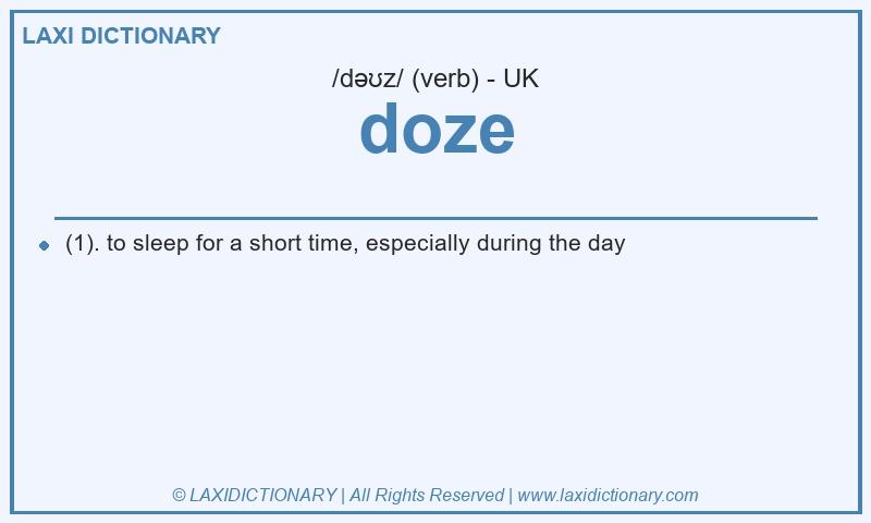 Definition doze in British English