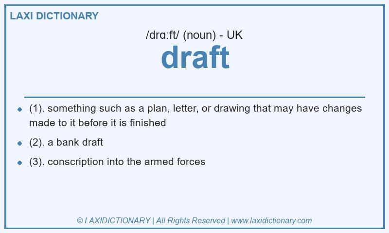 Definition draft in British English