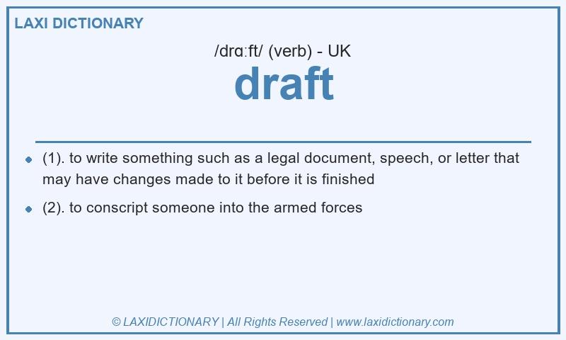 Definition draft in British English