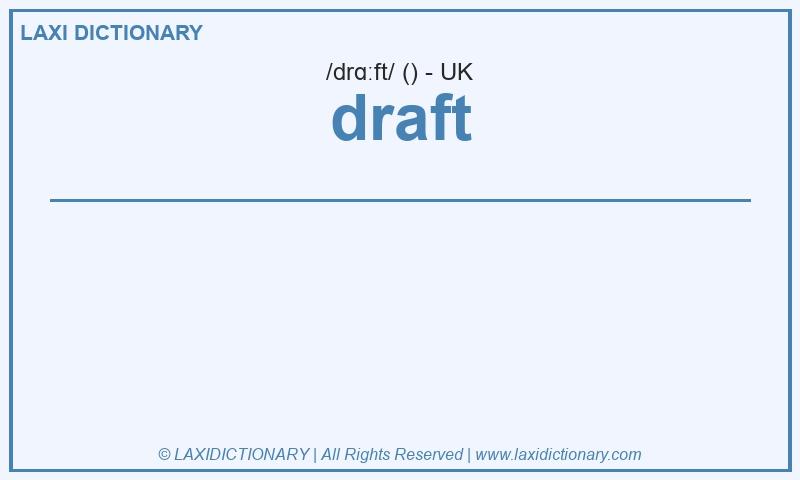 Definition draft in British English