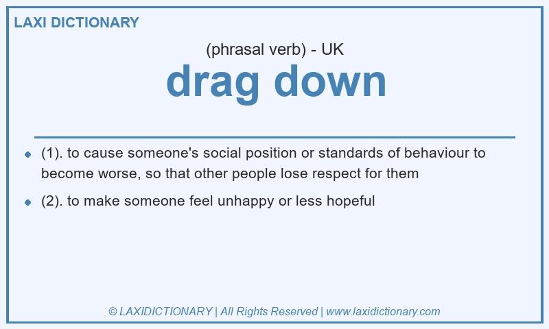 Definition drag down in British English