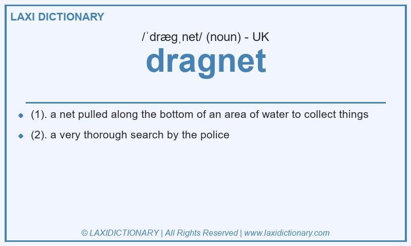 Definition dragnet in British English