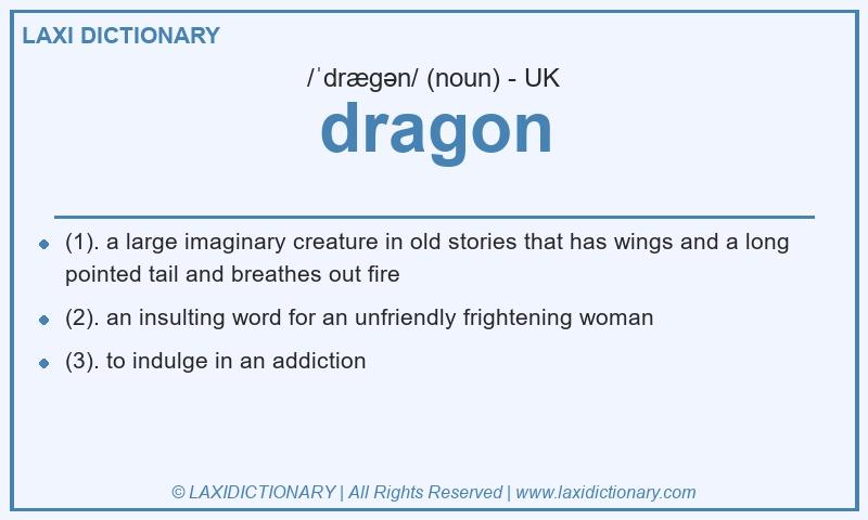 Definition dragon in British English
