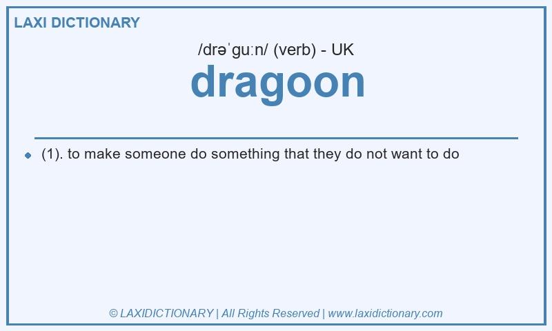 Definition dragoon in British English