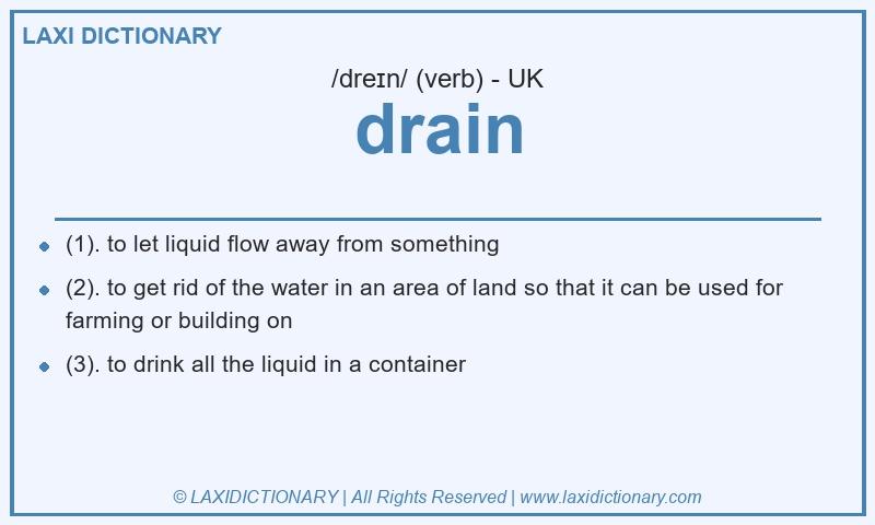 Definition drain in British English