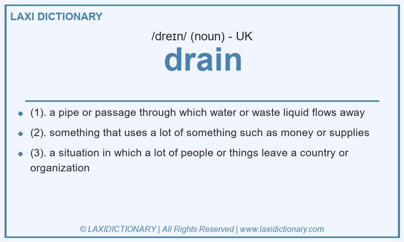 Definition drain in British English