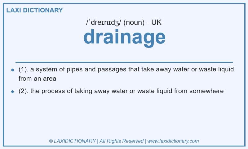 Definition drainage in British English