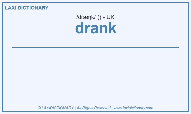 Definition drank in British English