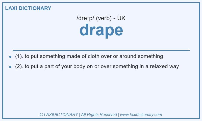 Definition drape in British English