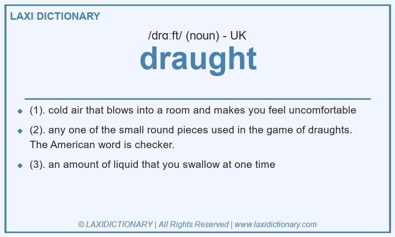 Definition draught in British English