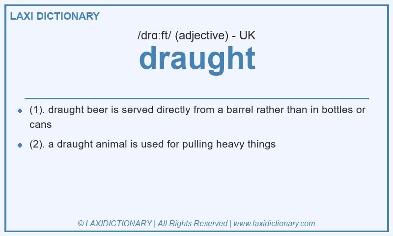 Definition draught in British English