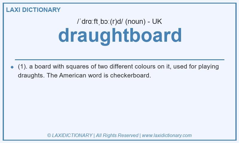 Definition draughtboard in British English