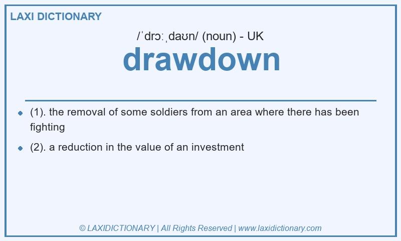 Definition drawdown in British English