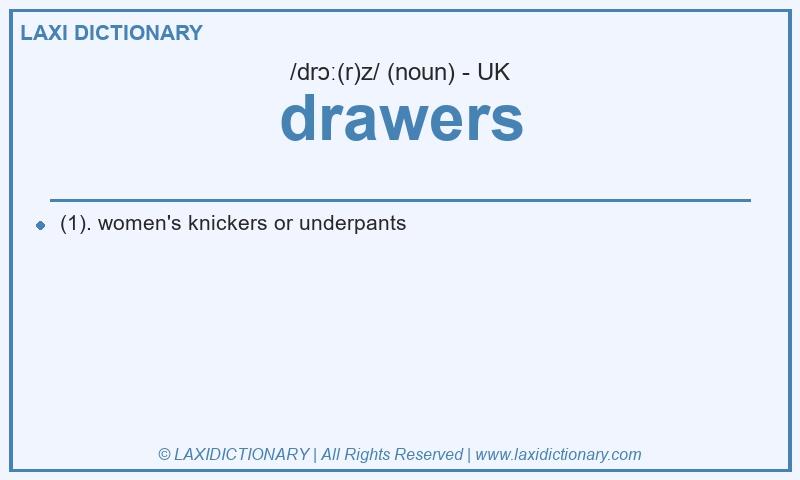 Definition drawers in British English