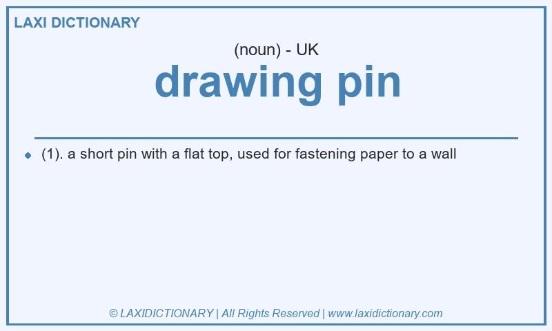 Definition drawing pin in British English