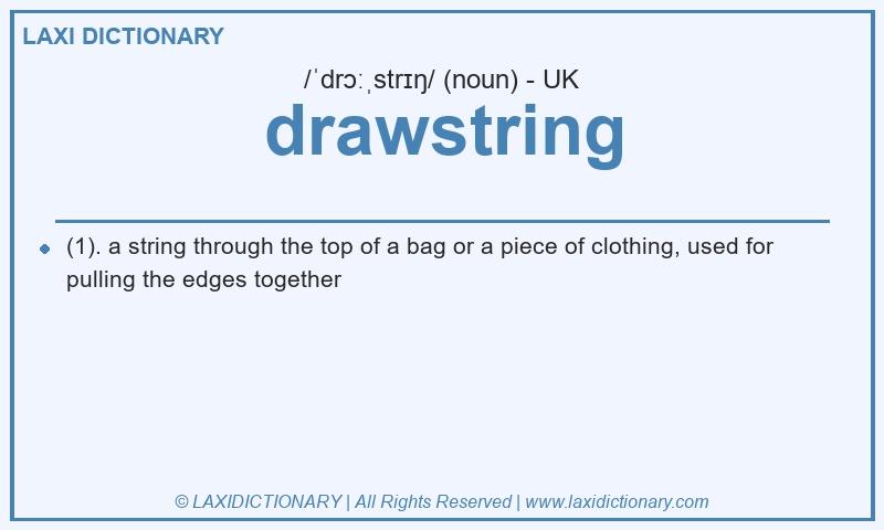 Definition drawstring in British English