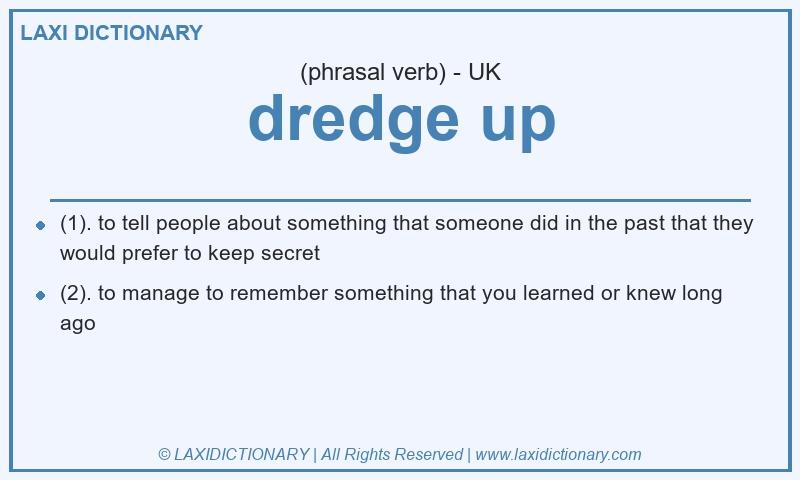 Definition dredge up in British English