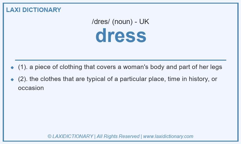 Definition dress in British English