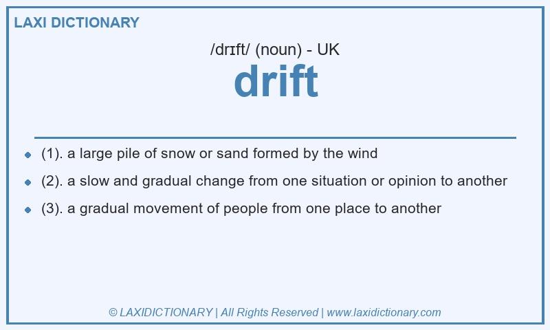 Definition drift in British English