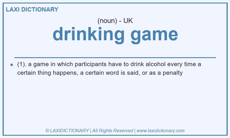 Definition drinking game in British English