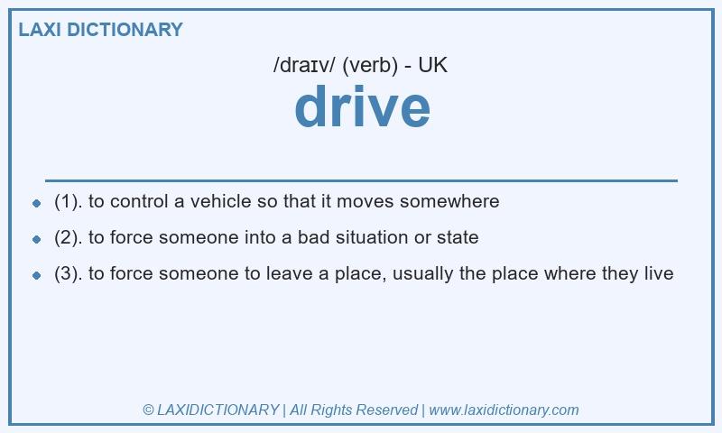 Definition drive in British English