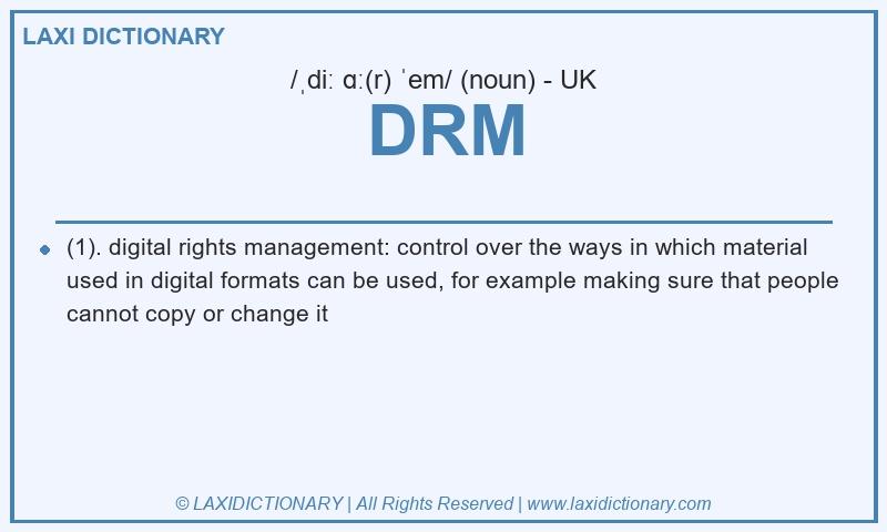 Definition DRM in British English