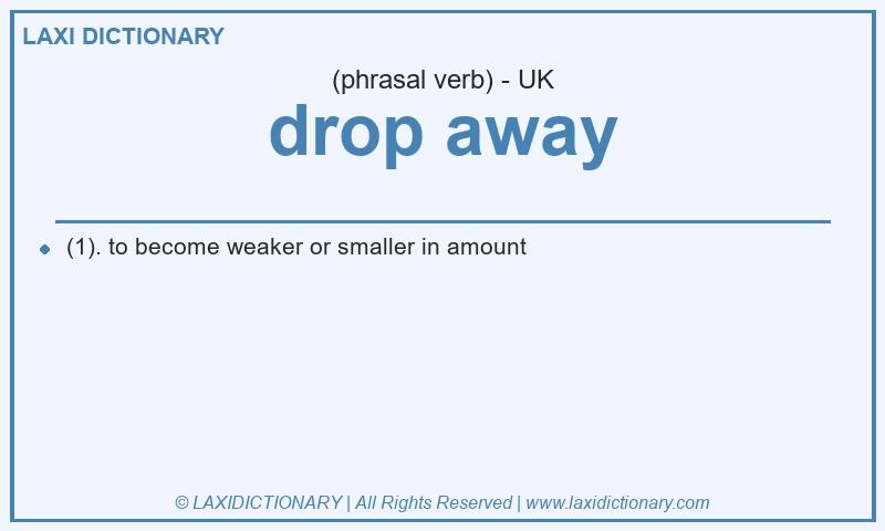 Definition drop away in British English