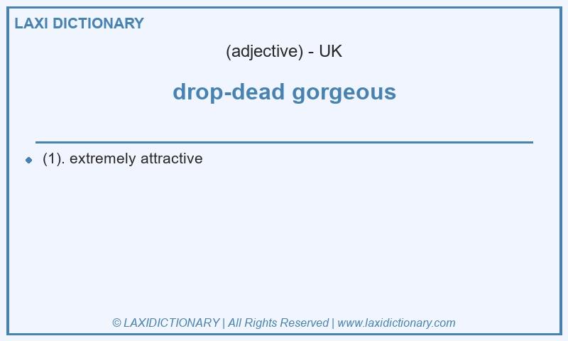 Definition drop-dead gorgeous in British English