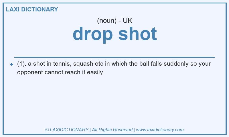 Definition drop shot in British English