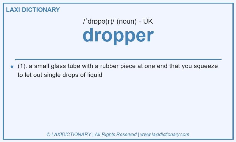 Definition dropper in British English