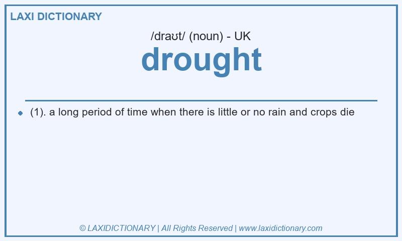 Definition drought in British English