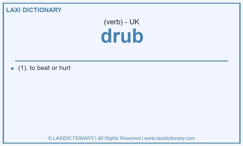 Definition drub in British English