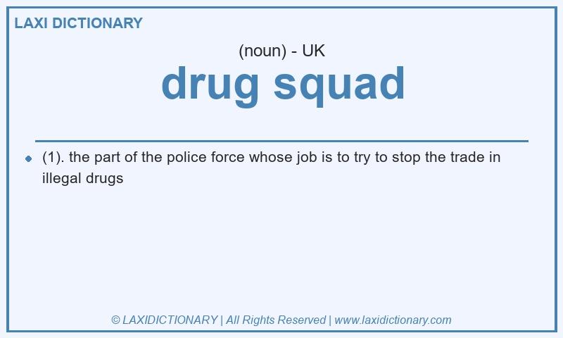 Definition drug squad in British English