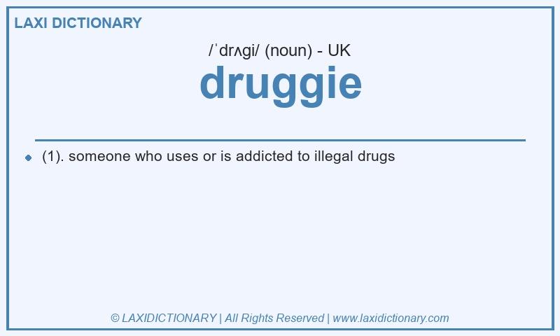 Definition druggie in British English