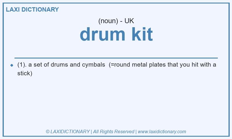 Definition drum kit in British English