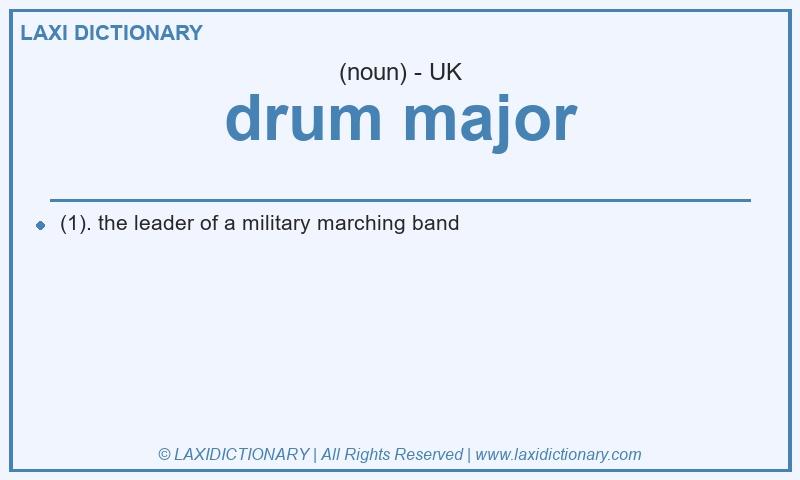 Definition drum major in British English