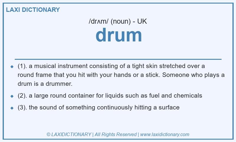 Definition drum in British English
